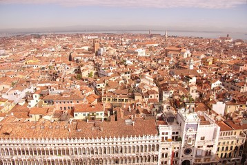 View at Venice, Italy, with the St Mark's clock tower in front