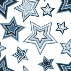 Retro blue seamless pentagram background