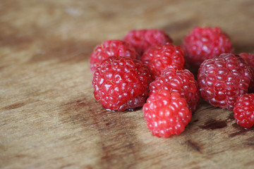 A raspberries on the table