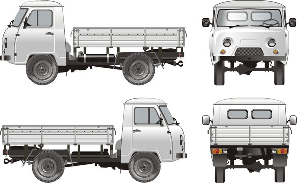 Vector delivery / cargo truck