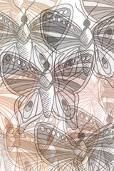 Pattern with butterflies