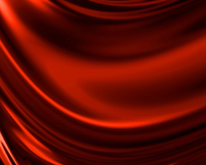 Red drapery with some smooth folds in it
