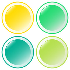 Set of beautiful round buttons