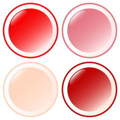 Set of beautiful round buttons