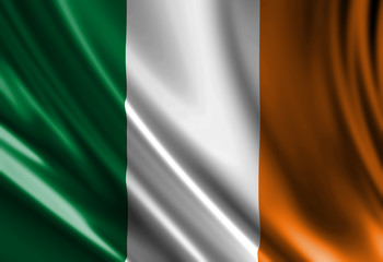 Obraz premium Irish flag waving in the wind
