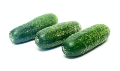 Cucumber Vegetables isolated on white