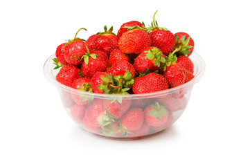 Red strawberry isolated on the white background