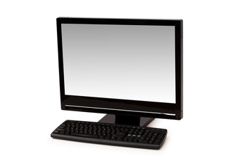 Desktop computer isolated on the white background