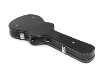 Guitar case isolated on the white background