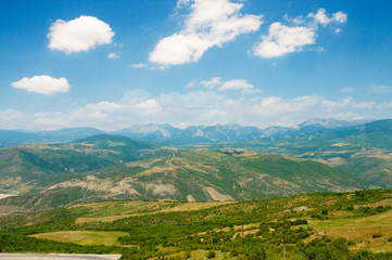 Obraz premium Mountain landscape in the bright summer day