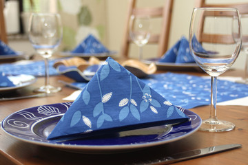 Laid table waiting for food and guests