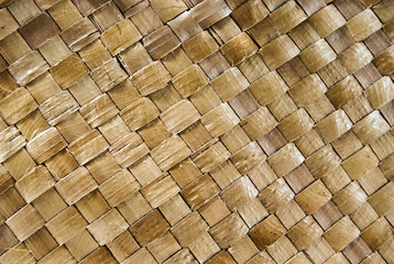 Close of of woven buri palm