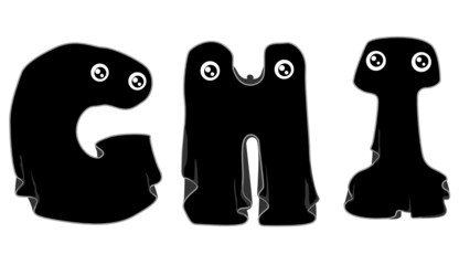 Black Ghost Alphabet