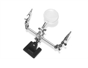 Magnifying optical instrument on white background