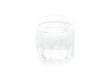 A cold water glass isolated on white.