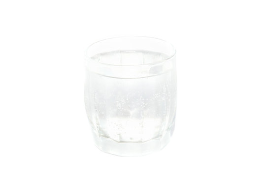 A cold water glass isolated on white.