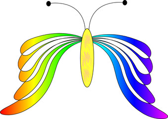 Farfalla stilizzata multicolore