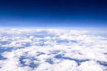 Fototapeta na wymiar A cloudscape taken from an airplane