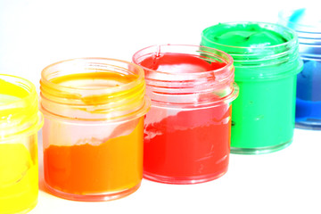 ink paint colors pallete macro close up