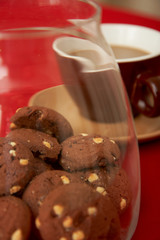 bunch of chocolate cookies - freshly baked cookies