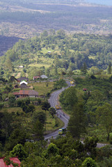 Road on the slope of Gunung Batur, Bali