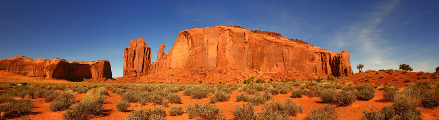 Panoramisch uitzicht in Monument Valley, Navajo Nation, Arizona