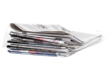 News Paper on white background .
