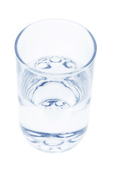 Glass of Water on Isolated White Background