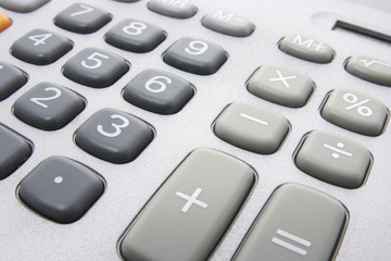 Close Up of Calculator Keys