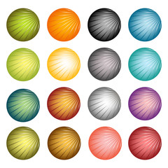 Fototapeta premium Glassy Icons Set