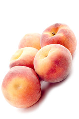 object on white - raw food peach
