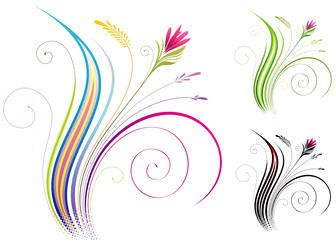 Ornamental Floral design, vector illustration layered.