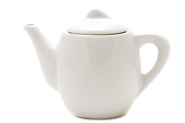 object on white - kitchen utensil White teapot