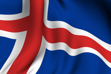 Rendered Icelandic Flag