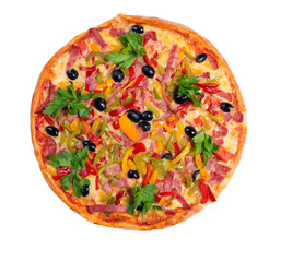 Tasty Italian pizza.Neapolitan,Close-up isolated