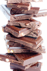 Chocolates on a background