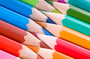 Color pencils isolated on a white background