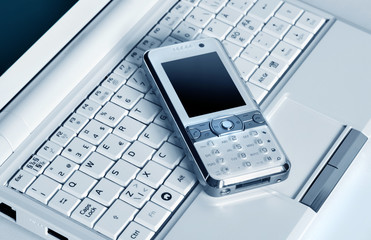 Laptop and Mobile Phone