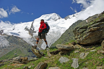Bergsteiger in Saas Fee