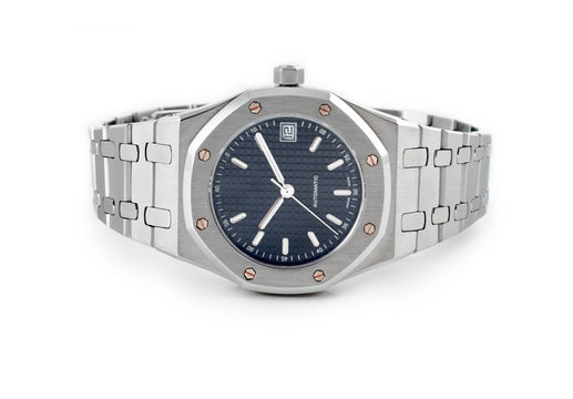 Chronograph watch on isolated white background