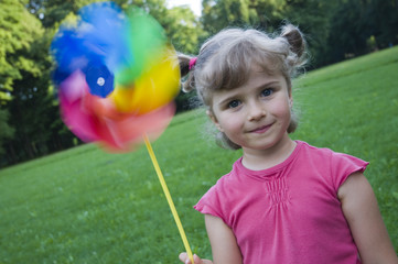 Girl with little windmill