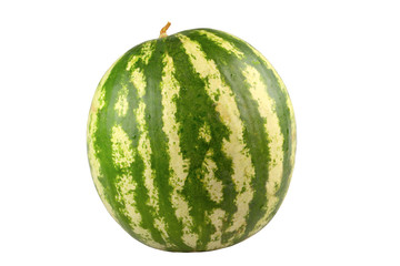 whole watermelon isolated on white