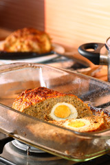 Meat loaf with egg