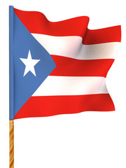 Flag. Puerto-Rico. 3d