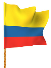 Flag. Colombia. 3d