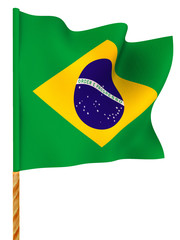 Flag. Brazil. 3d