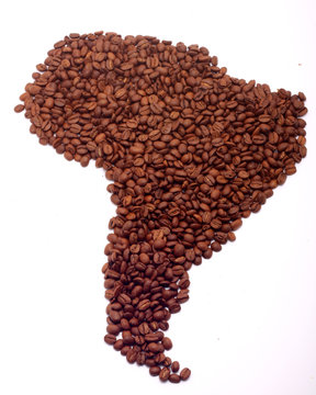 Southern America from granes coffee