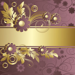 Claret background  with  flowers