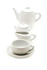 object on white - kitchen utensil White tea service