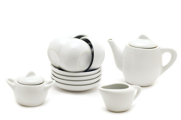 object on white - kitchen utensil White tea service